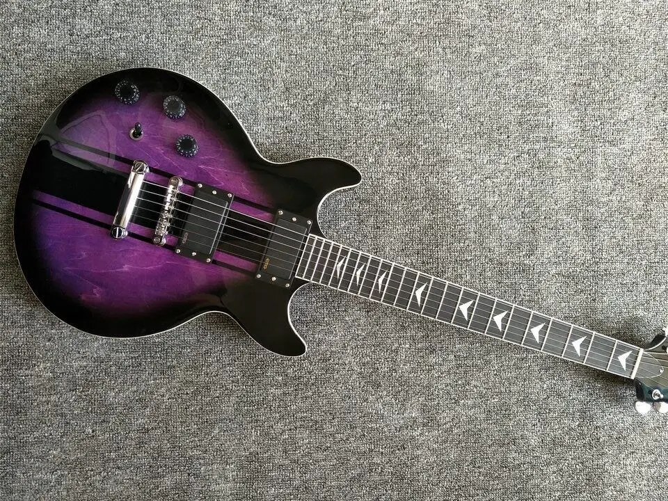 

Dual Channel, with Movable Pickup, Purple Transparent Electric Guitar, Left Hand