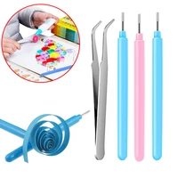 3pcs paper flower quilling tools tweezers set slotted kit rolling curling quilling needle pen for art craft diy paper cardmaking