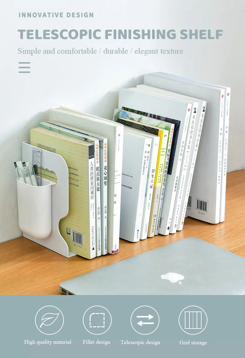 

Storage rack Children bookshelf Family furniture bookshelf extension simple desktop folding bookshelf with pen holder