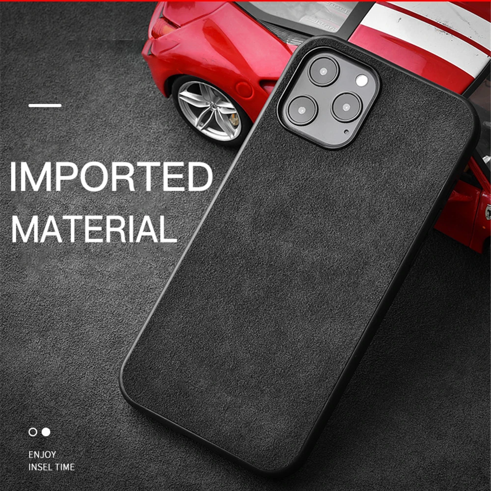 for iphone 14 pro max phone case 14plus 12 13 11 pro max 8plus XS Max Leather Luxury suede phone case for iPhone 13 Pro Max case enlarge
