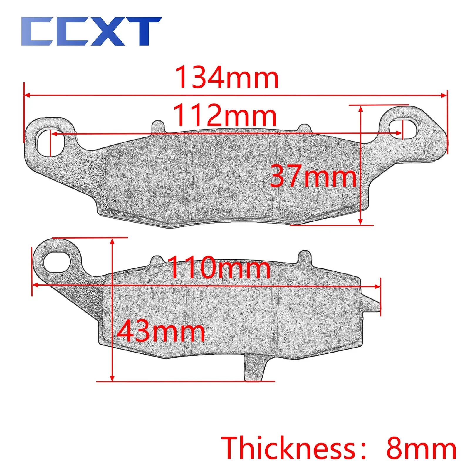 Передние левые тормозные колодки мотоцикла для Kawasaki KLE650 DAF DBF DCF DDF CAF CBF A7F A8F A9F B7F B8F