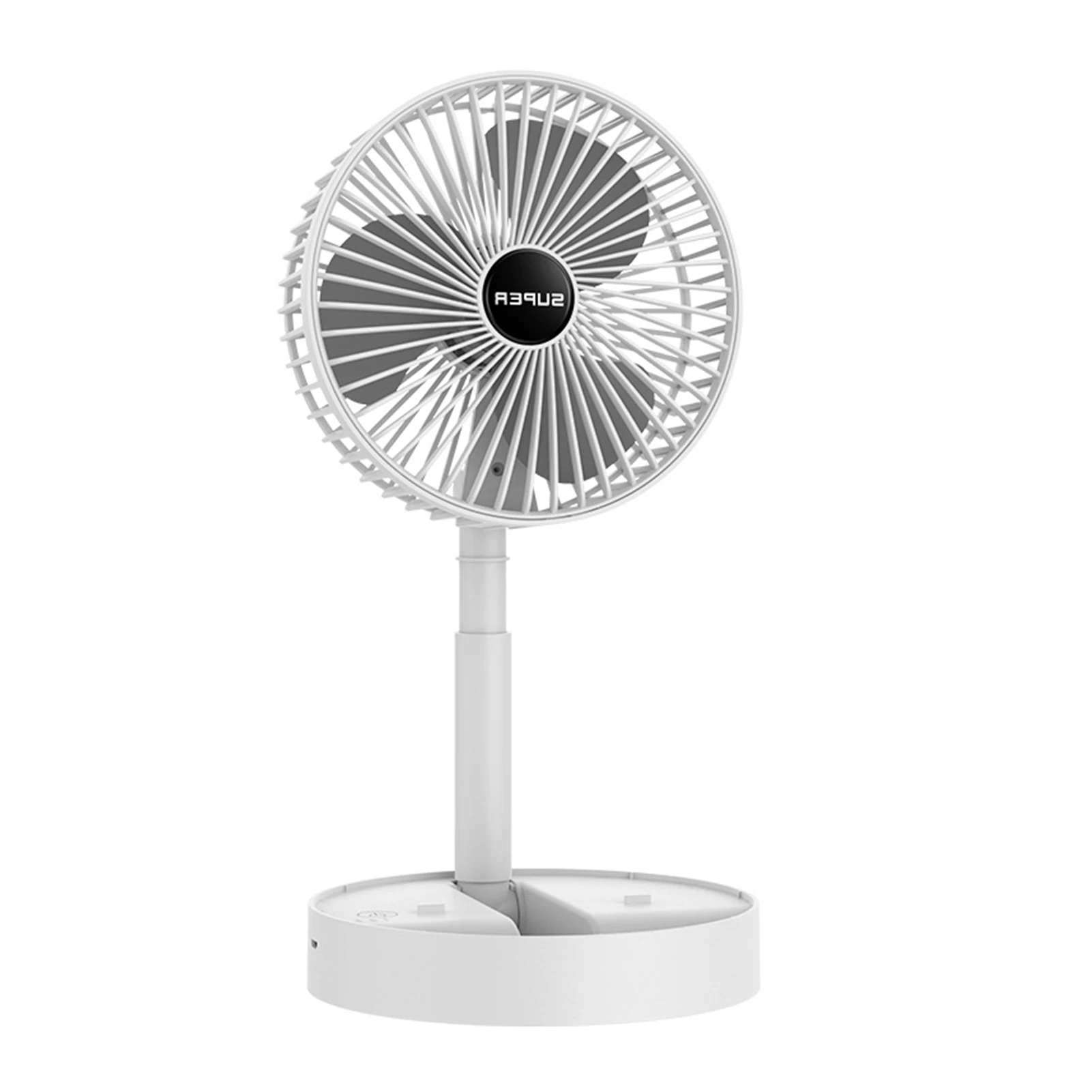

Foldable USB Tabletop Fan Electric Rechargeable Telescopic Wireless Room Fan For Bedside/Office Desk/Living Room Table Silent