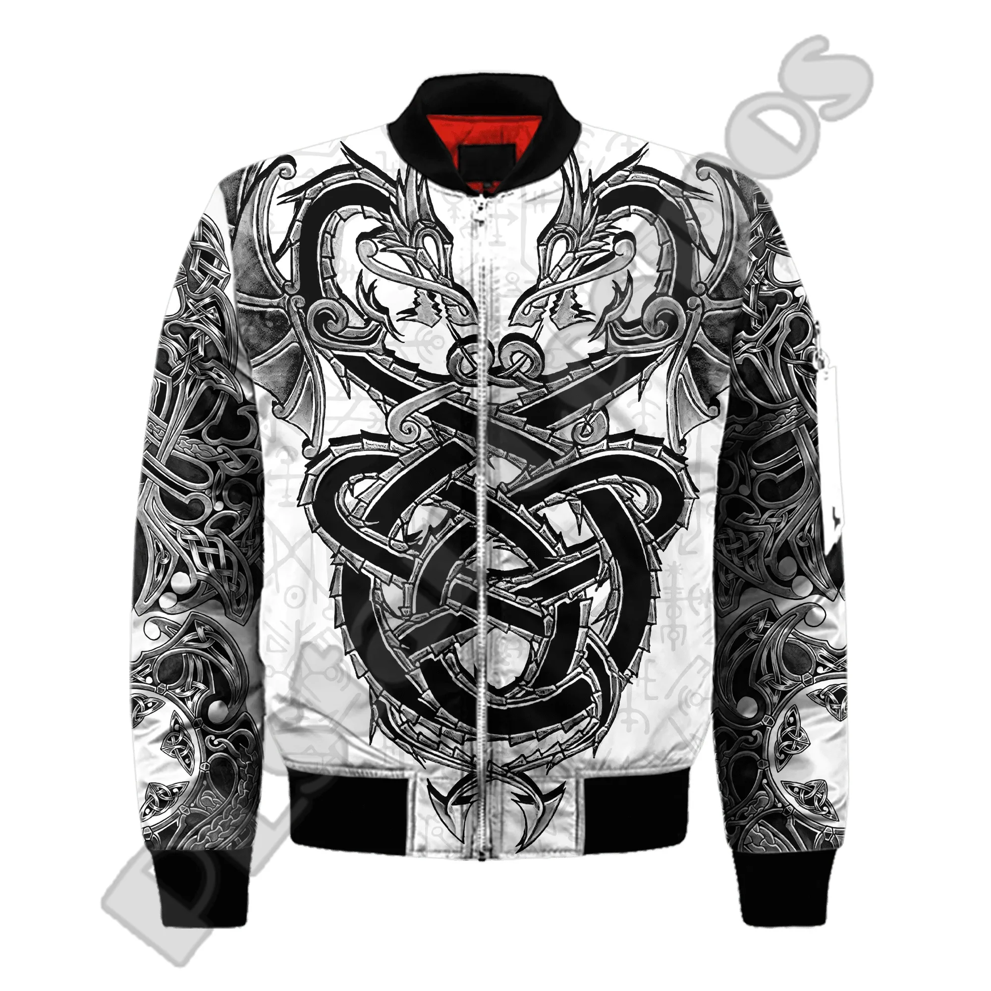 

NewFashion Viking Warriors God Odin Fenrir Wolf Retro Tattoo Windbreaker Streetwear 3DPrint Men/Women Overcoat Bomber Jacket X3