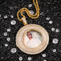 scooya personalized micro set t cubic zirconia diy creative stainless steel photo pendant necklace hiphop necklace men ewelry
