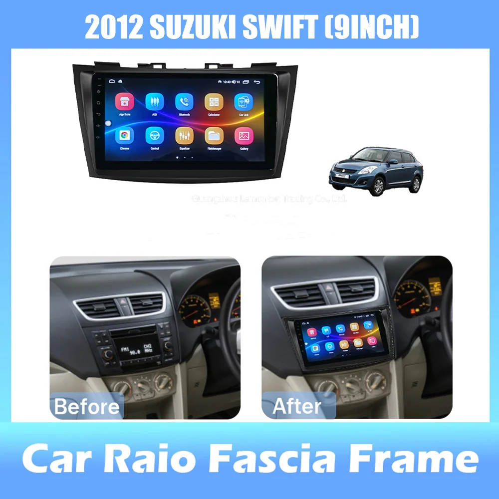 

9-дюймовая 2din Автомобильная радиоприборная панель для SUZUKI SWIFT 2012, стереопанель для Teyes, автомобильная панель с двойной Din CD DVD рамкой