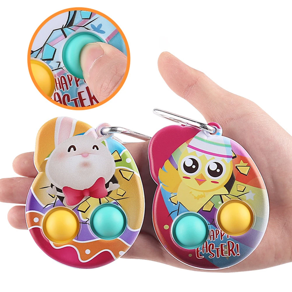 

Easter Egg Bunny Sensory Toy keychain Stress Relief Antistress Board Autism Anxiety Fidget Toy For Kids