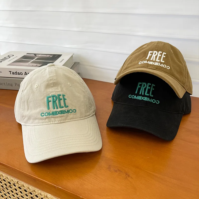 

Korean Fashion Letters Embroidered Baseball Caps for Men Women Sport Visors Snapback Cap Hip-hop Hat Casual Gorras Couple Hats