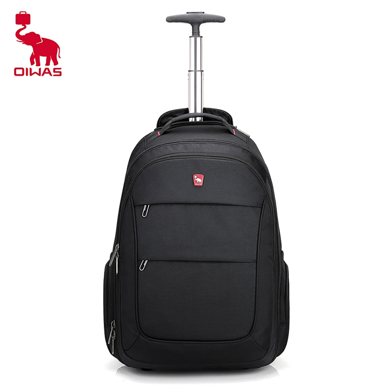 OIWAS Rolling Backpack For Laptop Large Wheeled School Bookbag Roller Luggage Daypack Travel Business Bags Suitcase Men Women