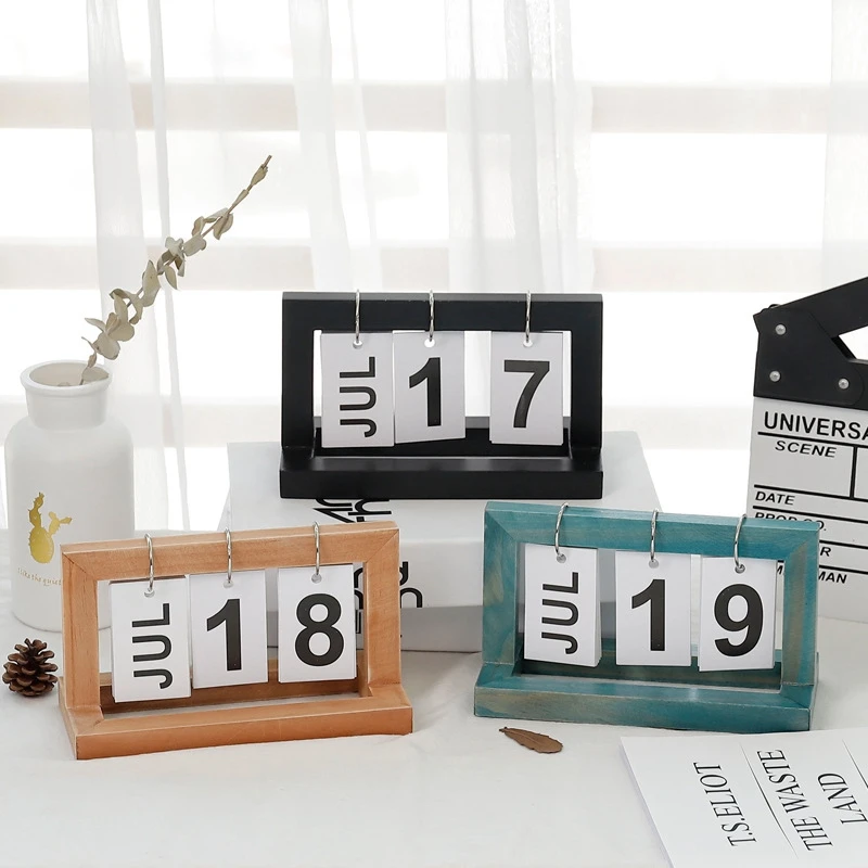 Деревянный раскладной календарь записная книжка ежедневник для дома и офиса