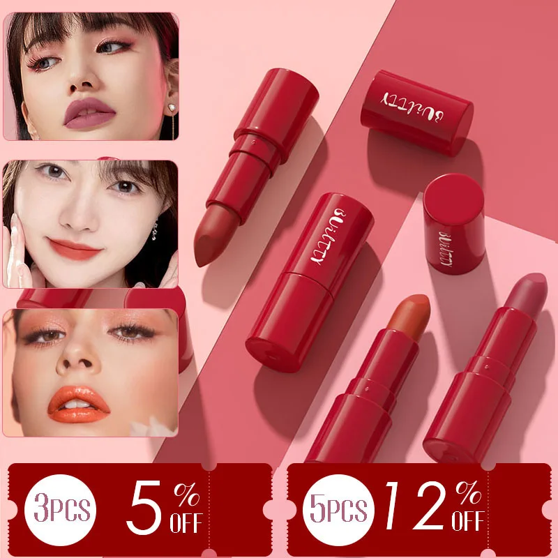 

Cheap Best New Cute Mini Matte Lipstick Magic Waterproof Aloe Vera Matt Velvet Sheer Makeup Long Lasting Pink Red Lipstick