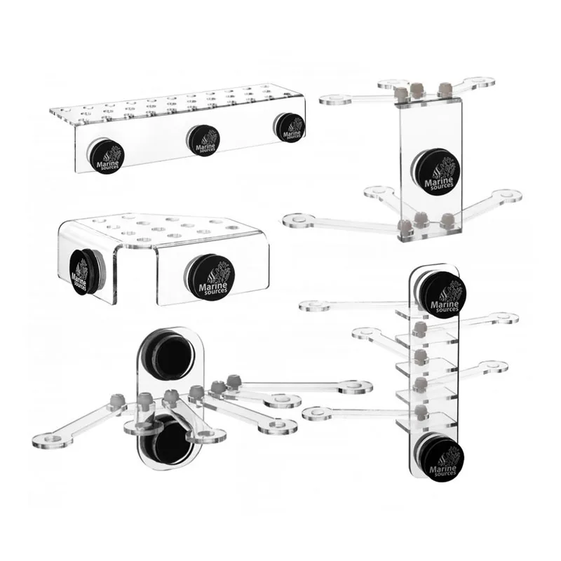 Marine Sources Aquarium Acrylic Magnetic Coral Frag Racks Plug Holder Bracket for 15mm Glass Thickness Fish Tank Supplies | Дом и сад