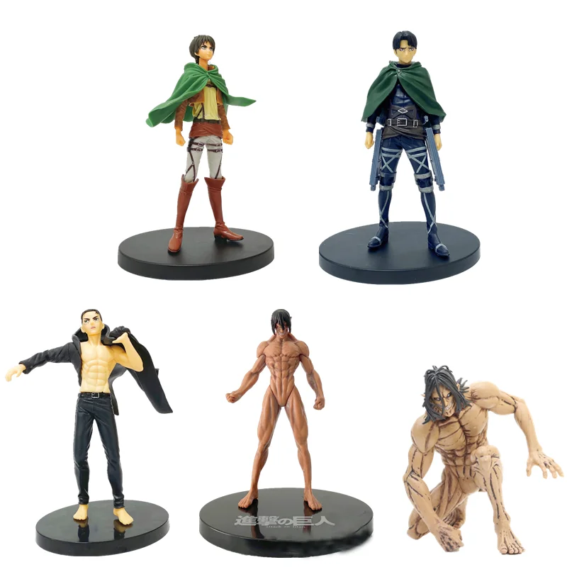 

Attack On Titan Anime Figure Eren Jaeger Levi Ackerman PVC Action Figurine Collection Model Doll Figma Rivaille Toy Juguete Gift