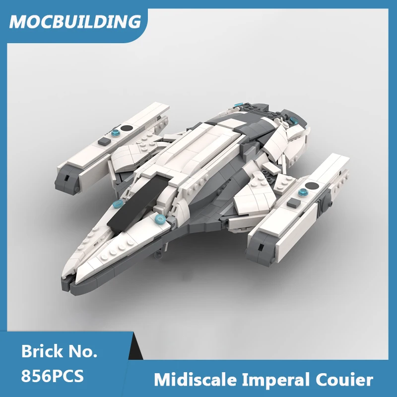 

MOC Building Blocks Midi Scale Imperal Couier Model Space Wars Series Spaceship DIY Assembled Bricks Children Toys Gifts 856PCS