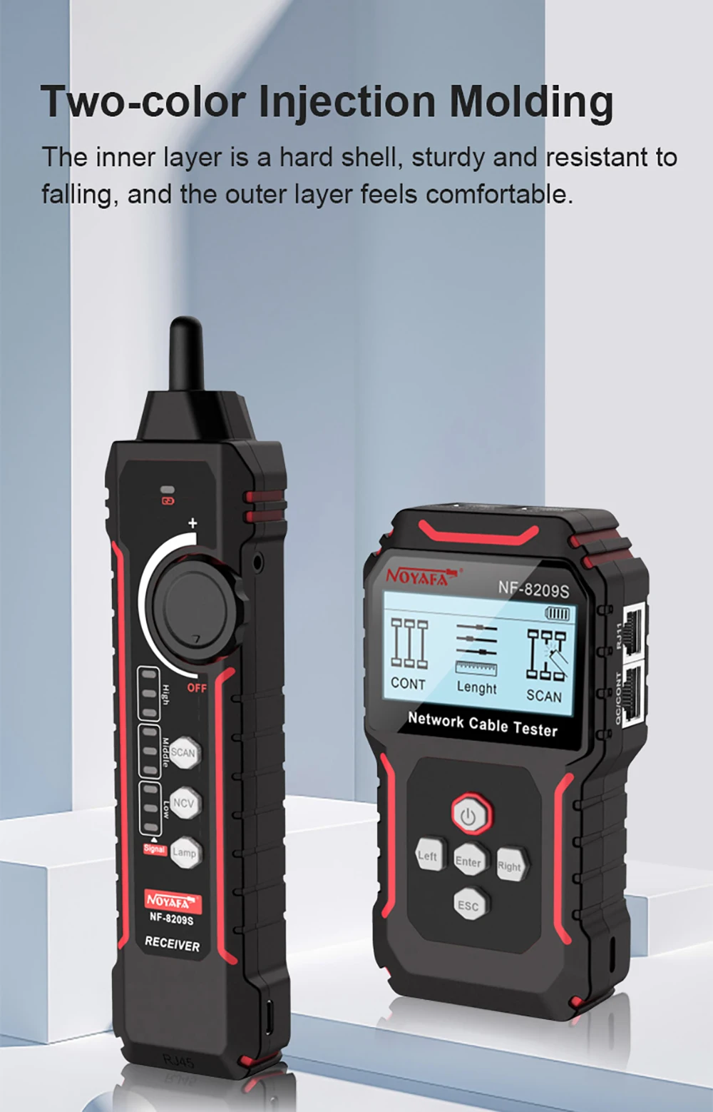 Noyafa Nf-8209s Тестер Кабеля Poe С Жк-дисплеем Wiremap Lan Cat5 Cat6 Сетевой Сканер Инструмент Для