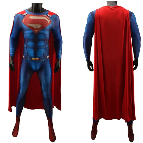 Костюм для косплея Супермена из стали, костюм супергероя из спандекса с 3D принтом, костюм на Хэллоуин для взрослых мужчин, Zenzai