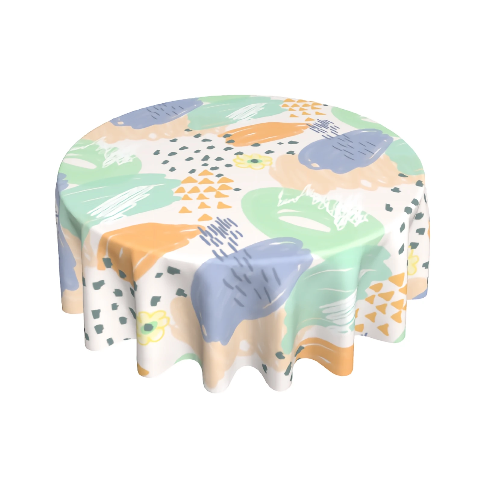 

Colorful Graffiti Tablecloth Round 60 Inch with Dust-Proof Wrinkle Resistant Waterproof Decorative Table Cover
