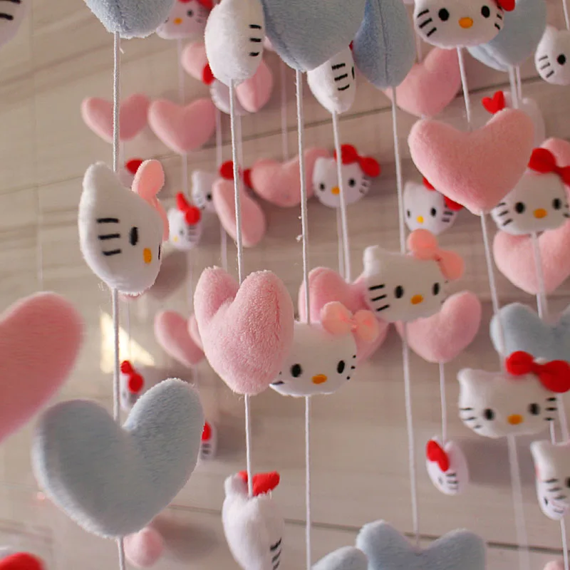 Kawaii products Sanrio My Melody Kuromi Cinnamoroll плюшевая штора подвеска дверная занавеска для