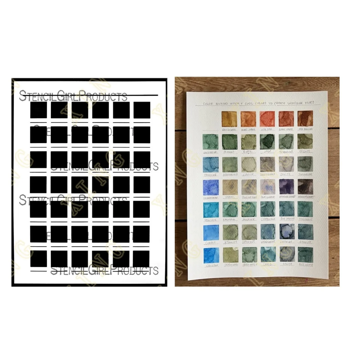 

Color Swatch Grid Stencil Decor Diy Graphics Painting Scrapbooking Stamp Ornament Album Embossed Template Reusable 2022 New