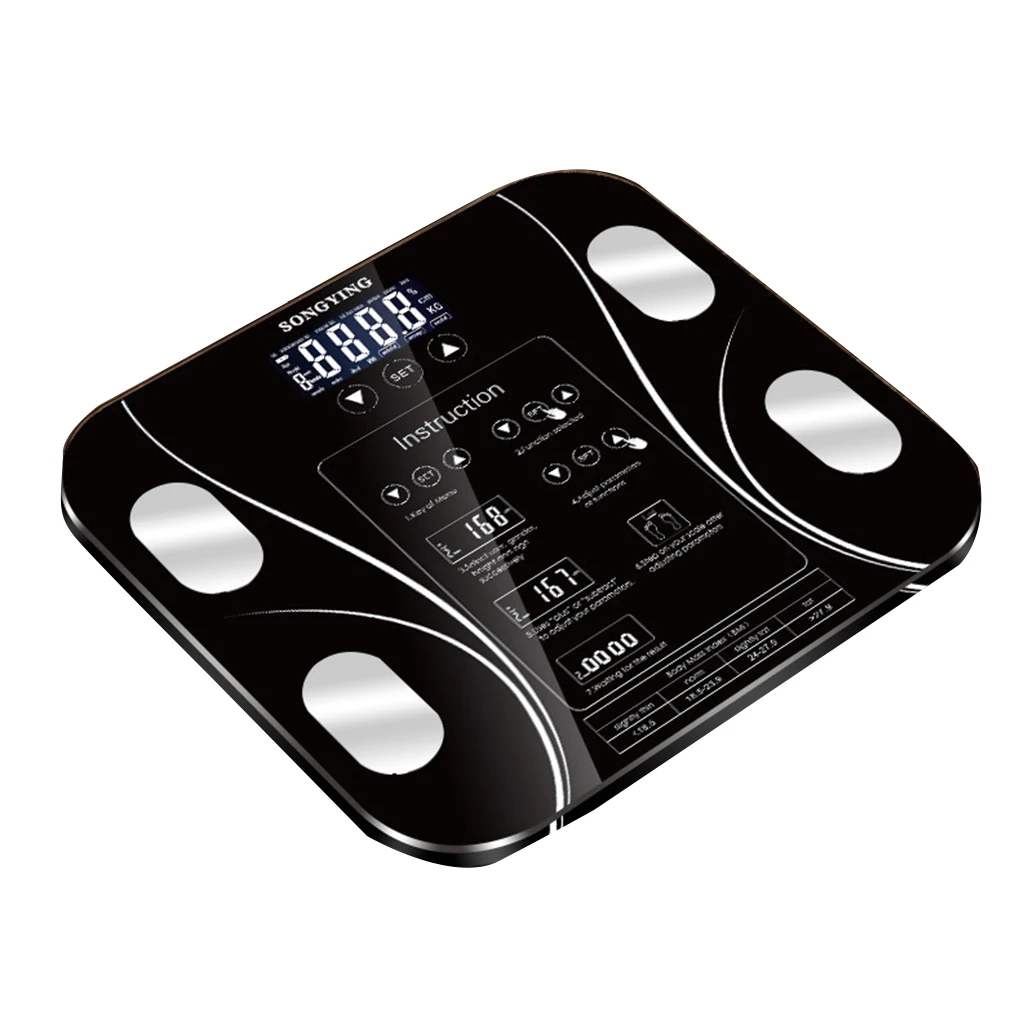 Body Fat BMI Scale Digital Human Weight Scales Floor LCD Display Body Index Electronic Smart Weighing Scales