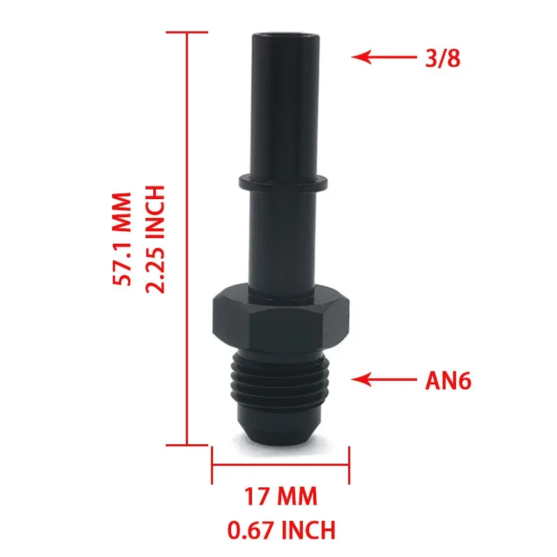 Универсальный алюминиевый топливный адаптер AN8 AN6 для разъема шланга 5/16 с