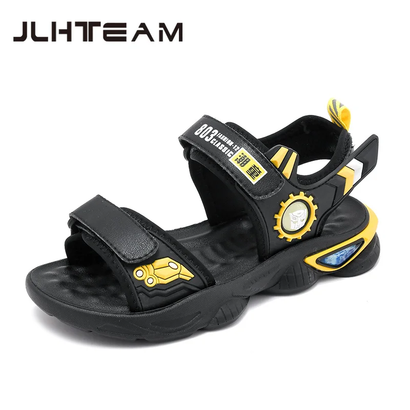 

2022 Summer New Boys For Sandals Velcro Soft Bottom Fashion Boys Beach Shoes Flat Sandals Sport Kids Shoes Children A2130