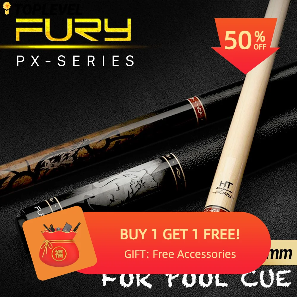 

FURY PX кий для пула бильярда Cue 11,75/12,75 мм Tip Tiger ящерица кожа ирландское белье обертывание Бассейн Cue Клен вал комплект с бесплатным подарком