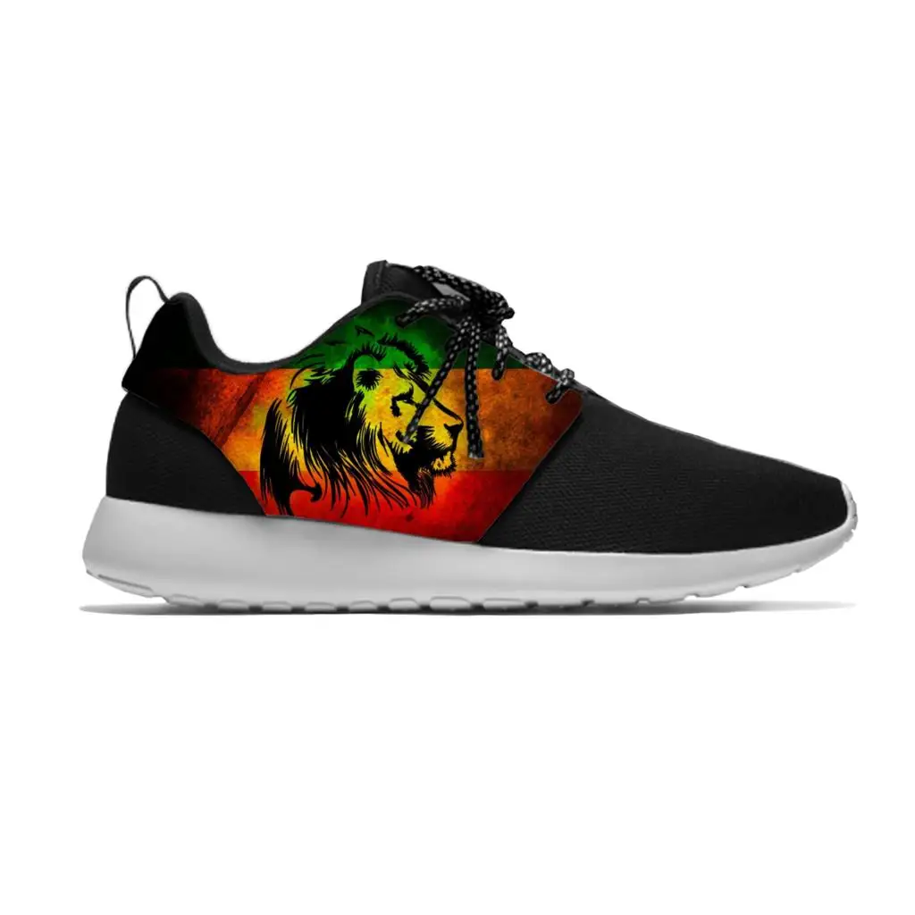 

Hot Cool Summer Lion Reggae Rasta Leaf Pattern Hot Funny Sport Shoes Casual Men Women Sneakers Classic Mesh Running Shoes