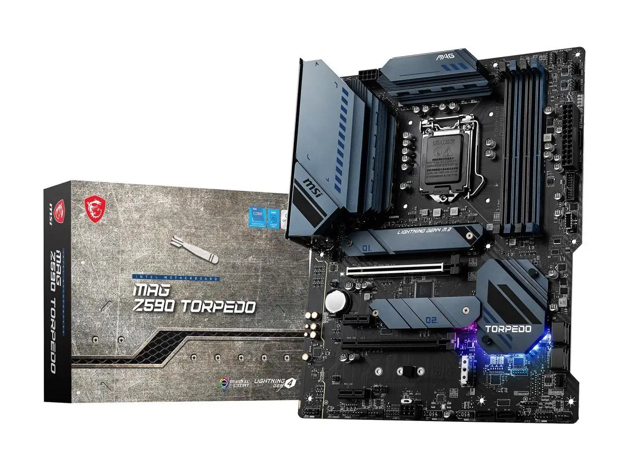 

LGA 1200 Mainboard MSI MAG Z590 TORPEDO Motherboard 1200 DDR4 128GB PCI-E 4.0 Intel B560 Mainboard Intel 10th/11th CPU M.2