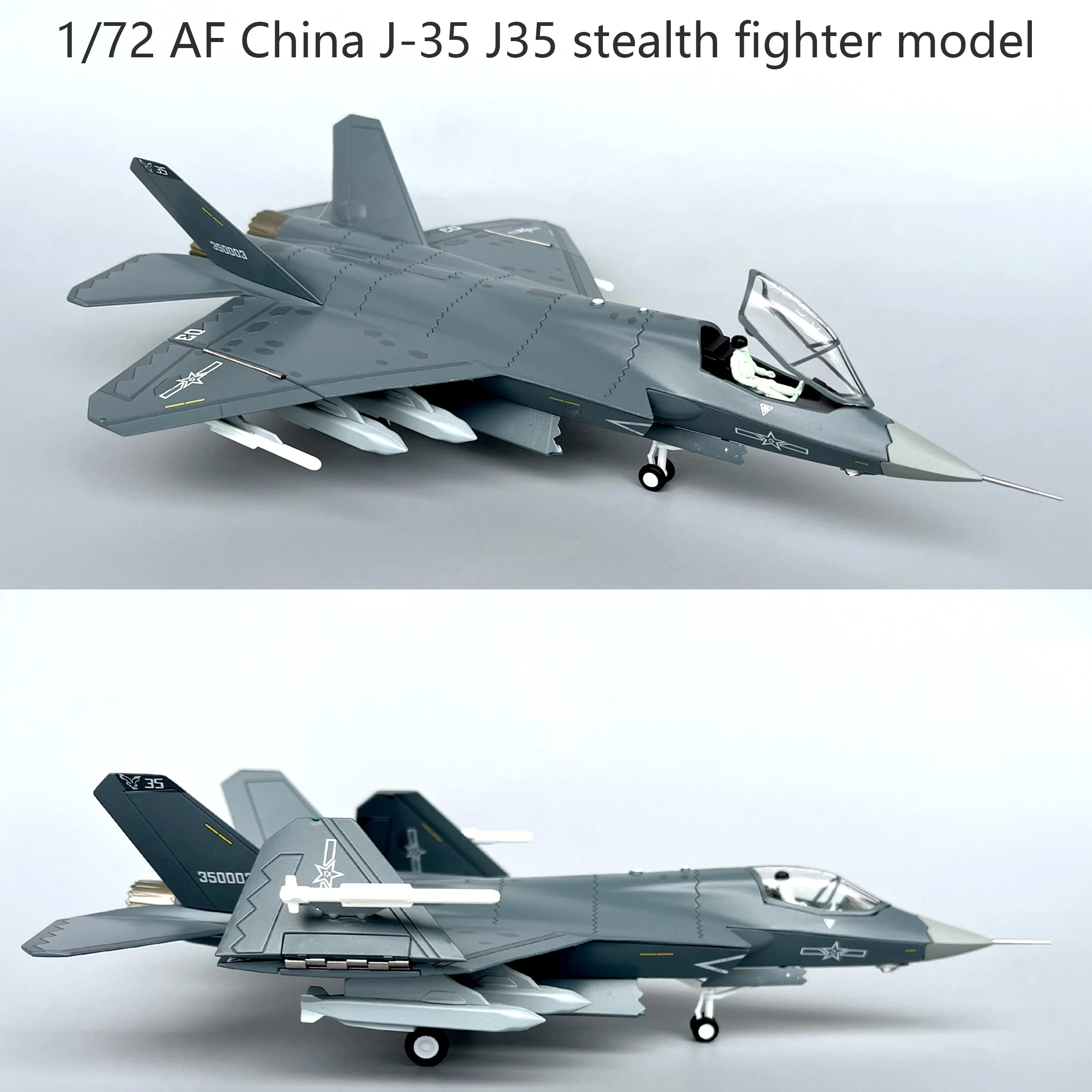 1/72 AF China J-35 J35 stealth fighter Коллекционная модель готового изделия из сплава