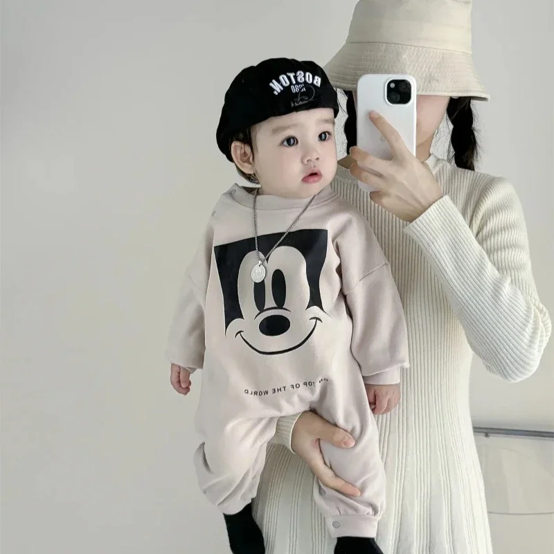 2025: Новый комбинезон с Микки Маусом для маленьких мальчиков и девочек одежда