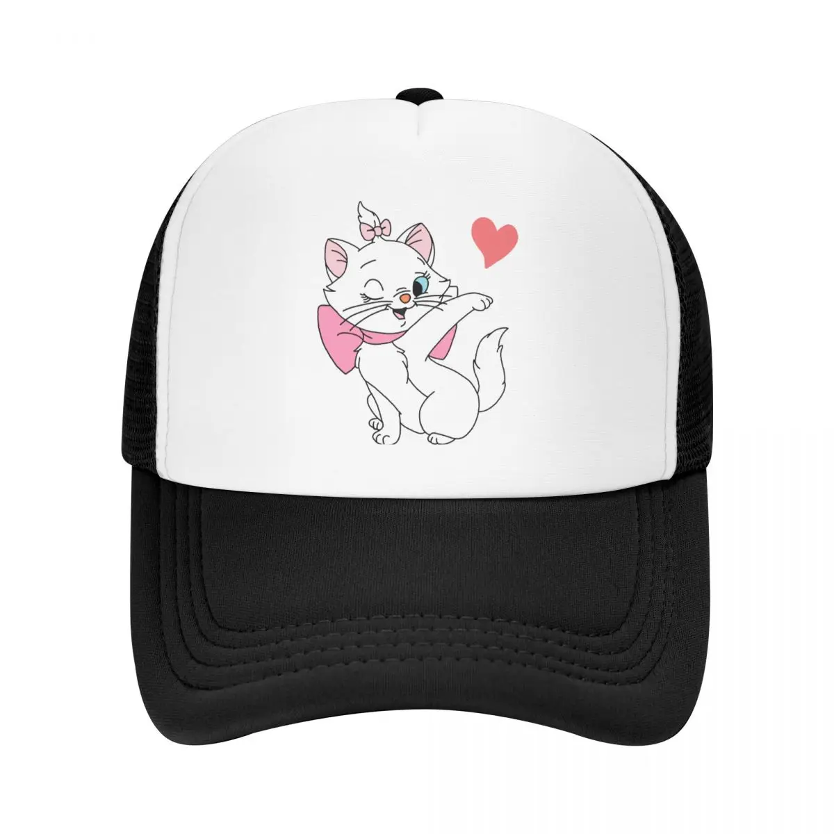 

Punk Kawaii Marie Cat Trucker Hat Men Women Adjustable Funny Cartoon Kitten Baseball Cap Sports Snapback Caps