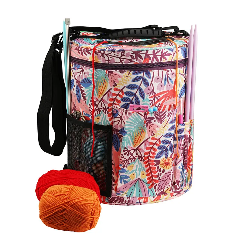 

Large DIY Yarn Thread Knitting Tote Bag Knitting Storage Bag Crochet Bag Crochet Hooks and Knitting Needles Yarn Balls Organizer