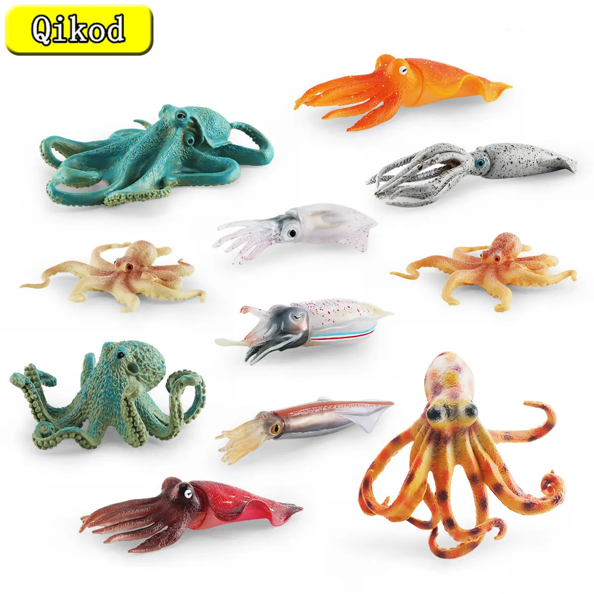 

Realistic Marine Animal Figurines Squid Model Arrow Stone Octopus Squid Benthic Biological Decoration Education Toy Gift For Kid