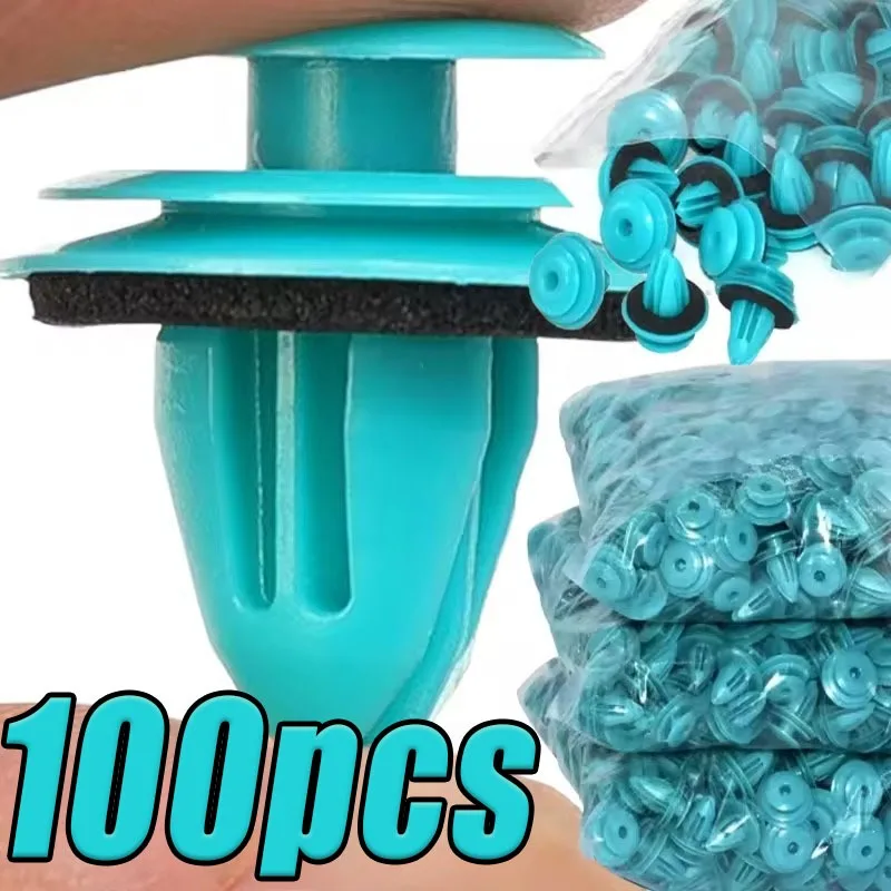 100-20 шт., зажим для автомобильной дверной панели с уплотнительным кольцом, автозастежка, заклепка, зажим для бампера, фиксатор, аксессуары для салона автомобиля