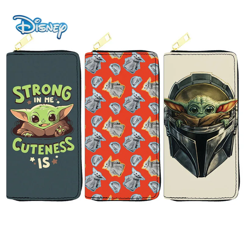 

Disney Cartoon Printing Long PU Wallet Design Sense Clutch Bag Kawaii Student Card Bag Multi-card Coin Purse Suitable Men Women