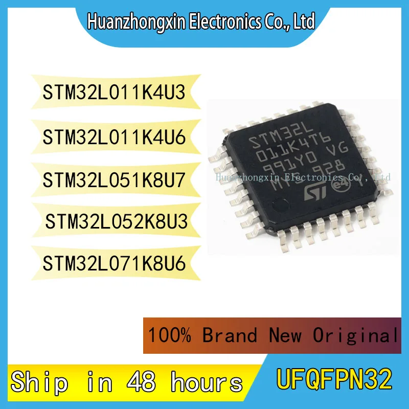 

STM32L011K4U3 STM32L011K4U6 STM32L051K8U7 STM32L052K8U3 STM32L071K8U6 UFQFPN32 100% Brand New Original Integrated Circuit MCU