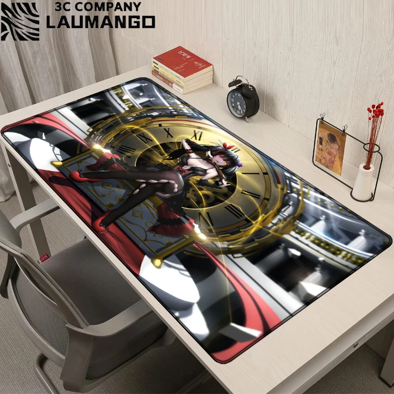 

Extended Pad Tokisaki Kurumi Carpet Gamer Computer Mousepad Anime Desk Mat Mouse Mats Gaming Accessories Cabinet Pc Keyboard Xxl