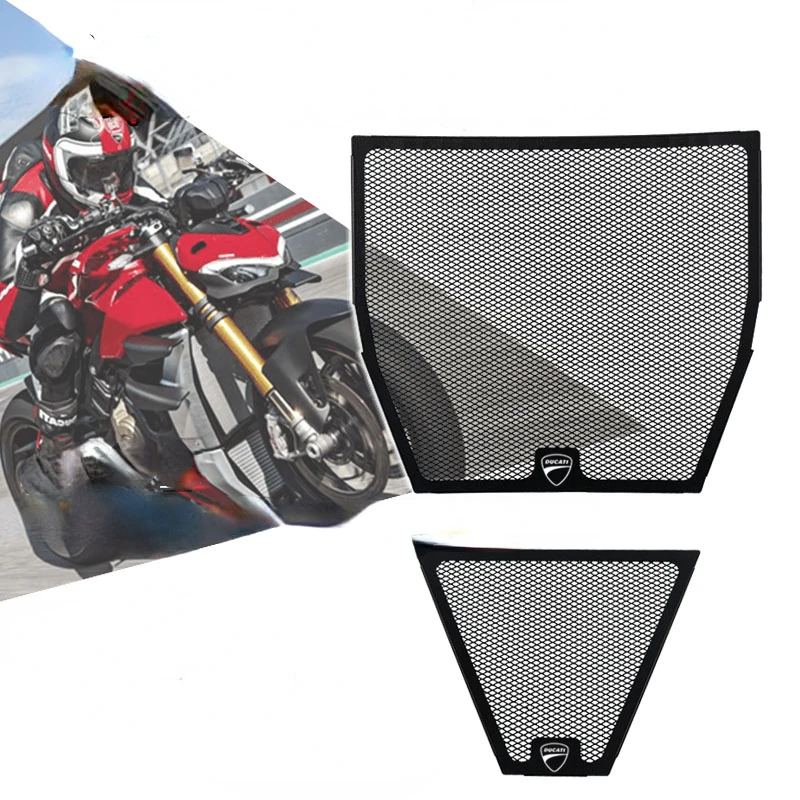

Motorcycle Accessories Suitable for Ducati V4 Modified Water Tank Net Water Tank Protective Cover Radiator Cover Protective Net
