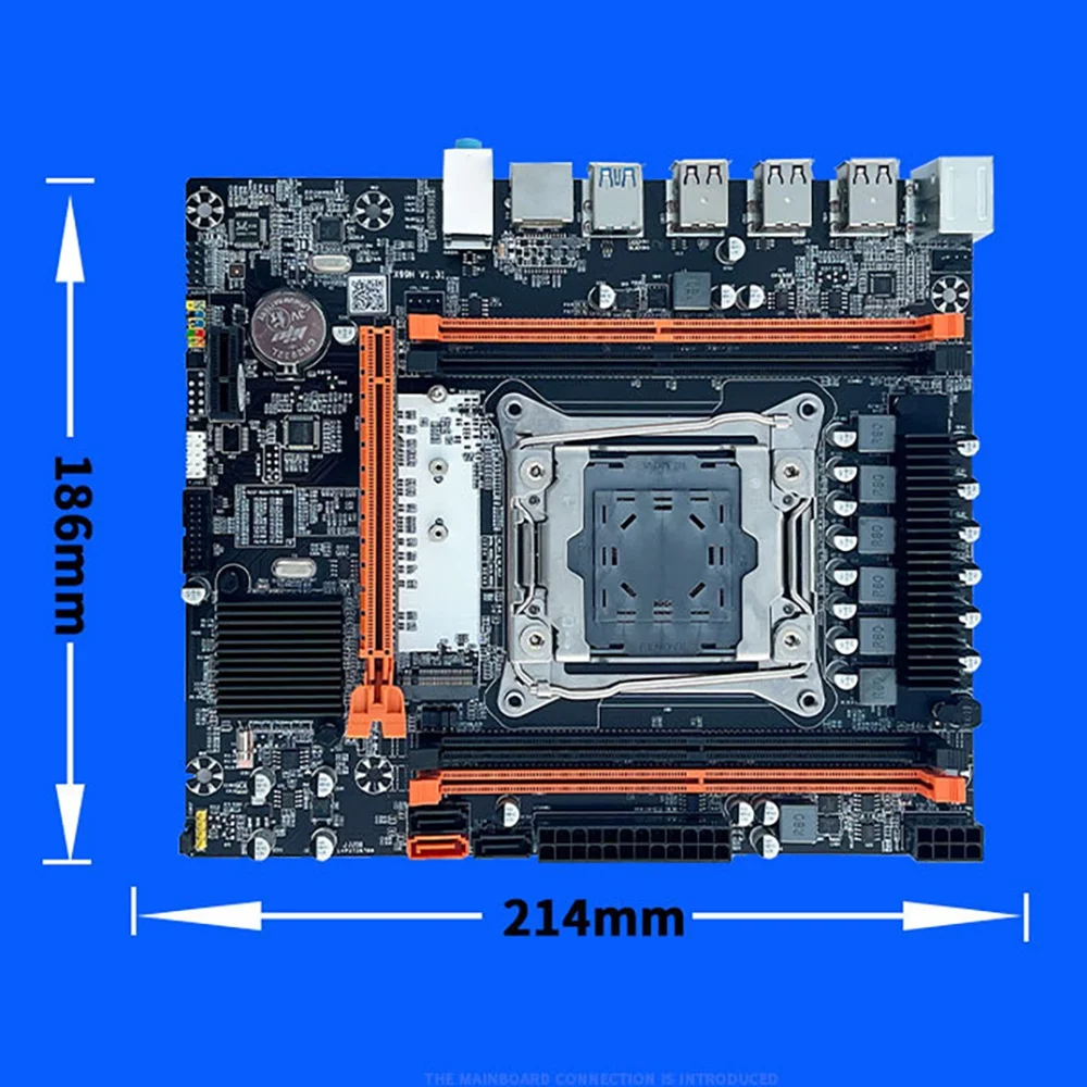 Материнская плата X99 B85 LGA2011-3 4X DDR4 REG ECC RAM M.2 PCIE SATA3.0 для настольных ПК процессора E5