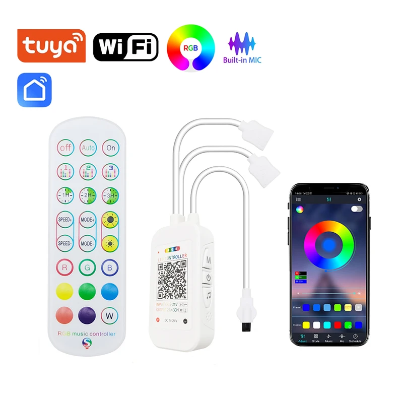 Контроллер RGB Bluetooth с регулируемой яркостью контроллер светодиодных фонарей Wi-Fi