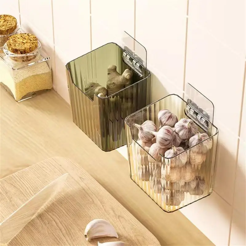 

Small Items Storage Organizer Punch Free Wall Mounted Kitchen Bathroom Toilet Organizer Transparent Plastic Basket Multipurpose