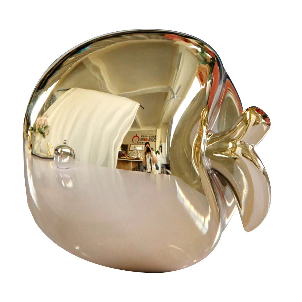 

Fruit Ceramic Christmas Ornament Ornaments Gifts Desktop Decoration Golden Table Statue Eve Sculpture Paperweight Statues