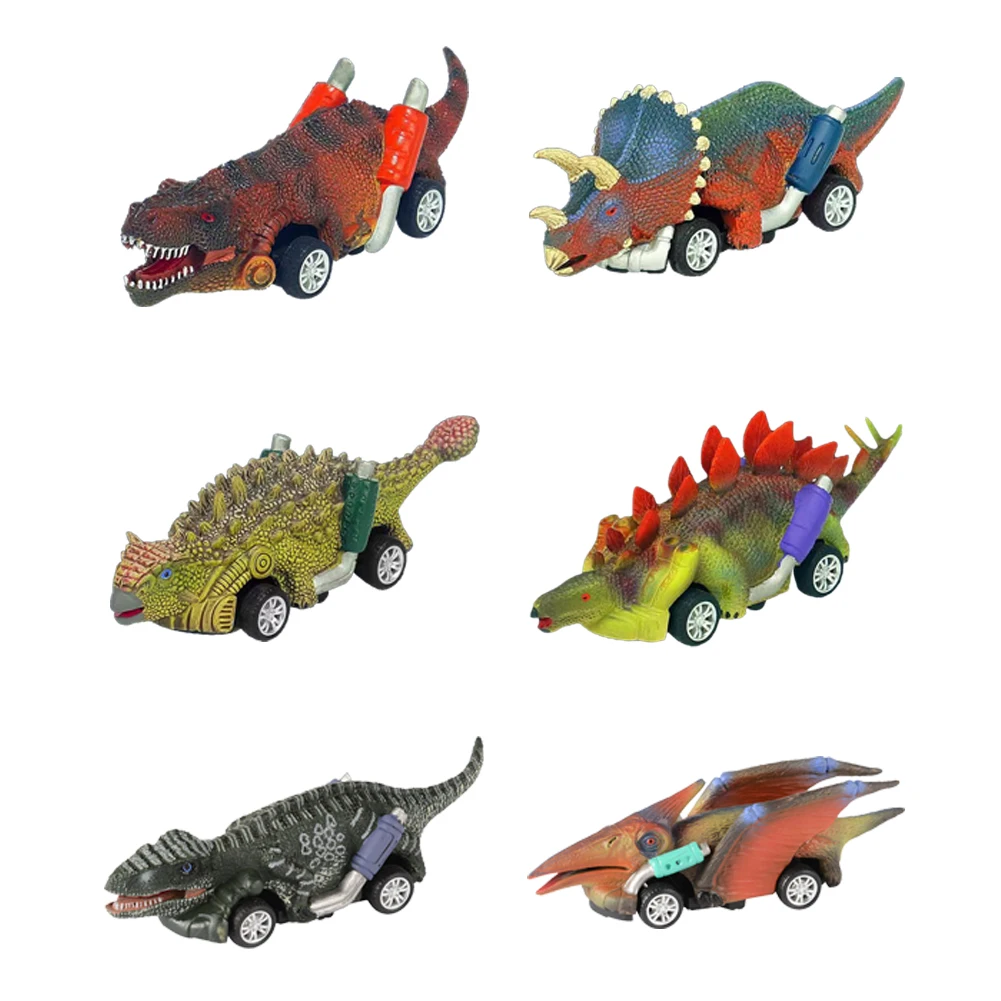 

Dinosaur Car Toy with Music Flexible Friction Powered Monsters Vehicles Toy Inertial Pull Back Car Competitive Games Dino Toys