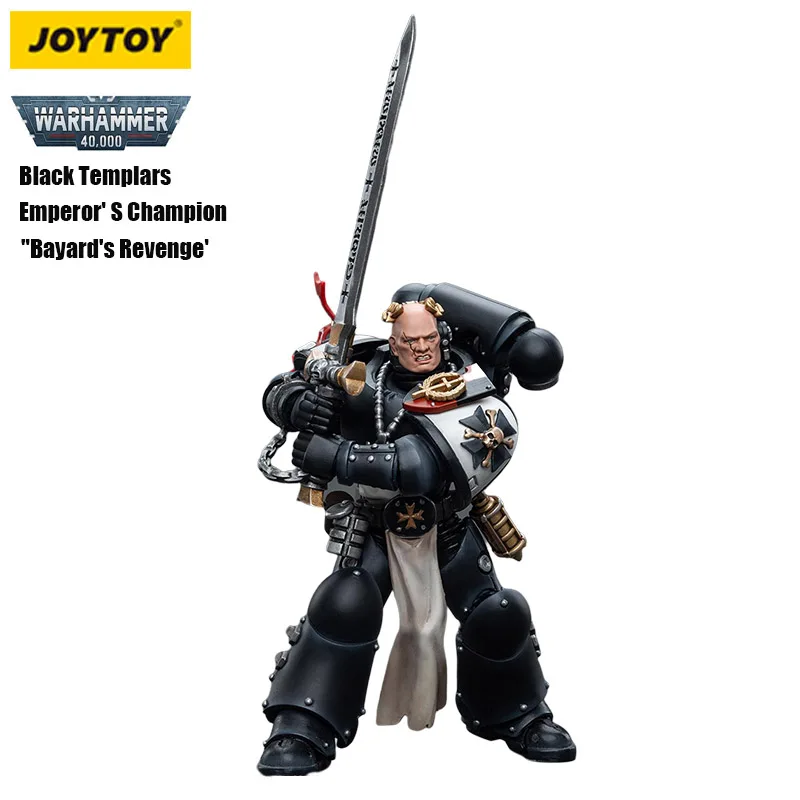 

JOYTOY Warhammer 40K Black Templars Emperor' S Champion Emperor' S Champion Ver. 12CM PVC Anime Action Figures Model Toy