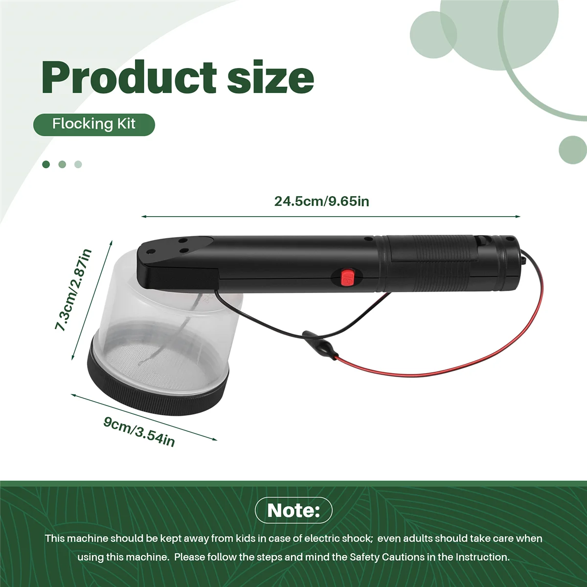 Набор флокировки статический аппликатор для травы ABS Мини флокирующая машина с