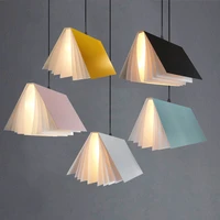 modern led pendant lights designer creativity book hanging lamp for living room study library decor nordic home kitchen fixtures