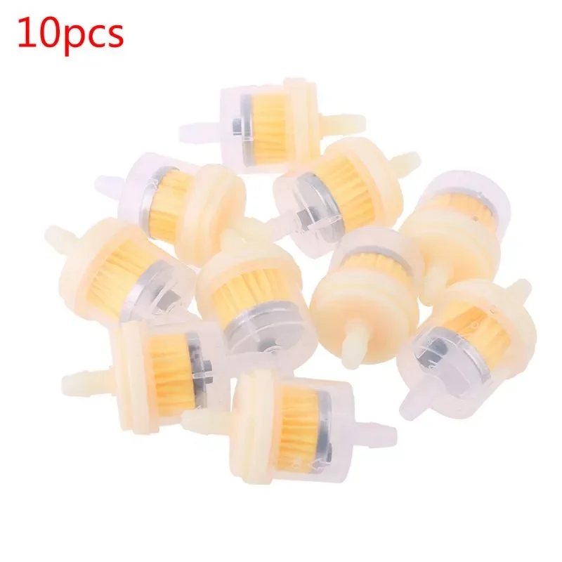 

New 10Pcs 4/25'' 4mm Hose Motorcycle Scooter Gasoline Filter Clear Inline Gas Fuel