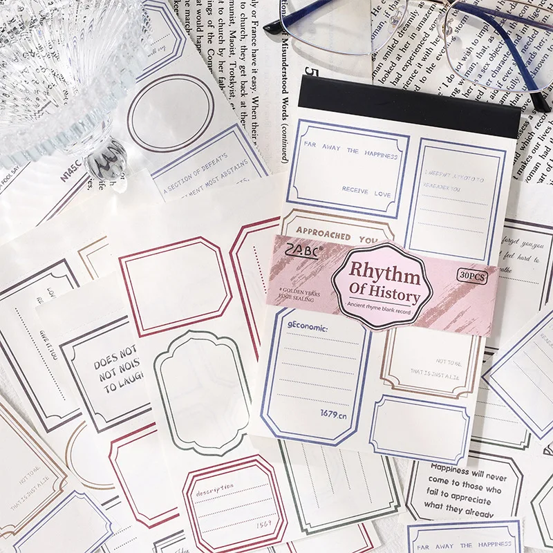 6 стилей 30 шт. винтажный материал для заметок бумага скрапбукинга сделай сам