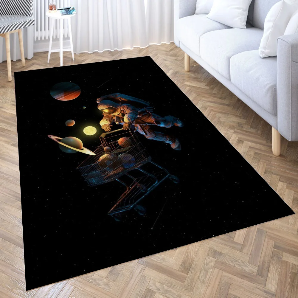 

Space Cart Carpet for Living Room Rug Children Bed Room Floor Carpets Window Bedside Home Decor Rugs Mat