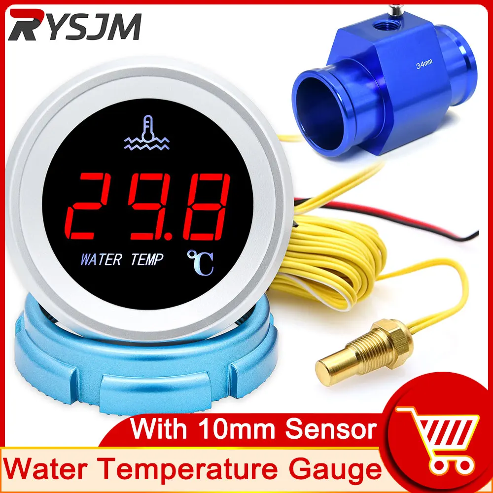 

HD Автомобильный датчик температуры воды датчик температуры 10 мм 0-120 градусов Цельсия Температура воды соединение трубы радиатор шланг адап...